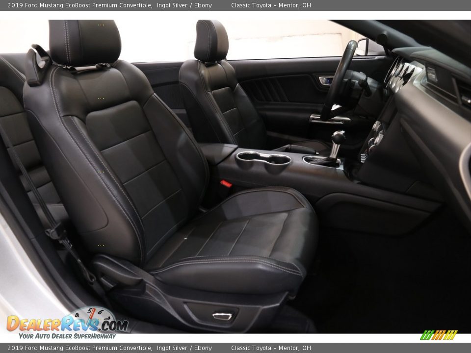 Front Seat of 2019 Ford Mustang EcoBoost Premium Convertible Photo #16