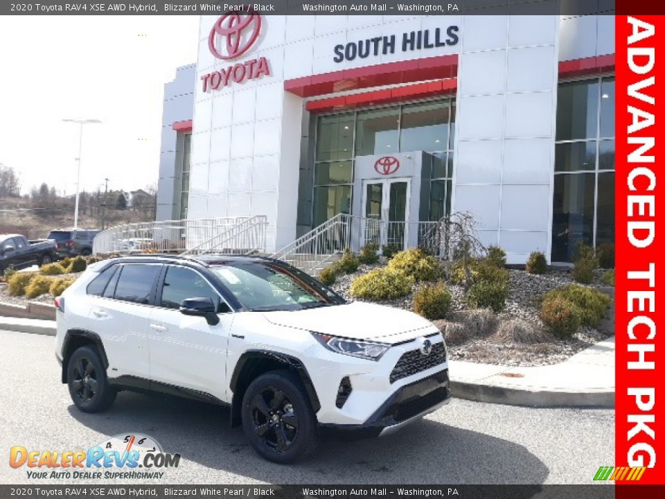 2020 Toyota RAV4 XSE AWD Hybrid Blizzard White Pearl / Black Photo #1