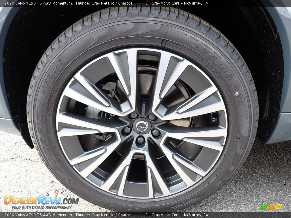 2020 Volvo XC90 T6 AWD Momentum Thunder Gray Metallic / Charcoal Photo #6