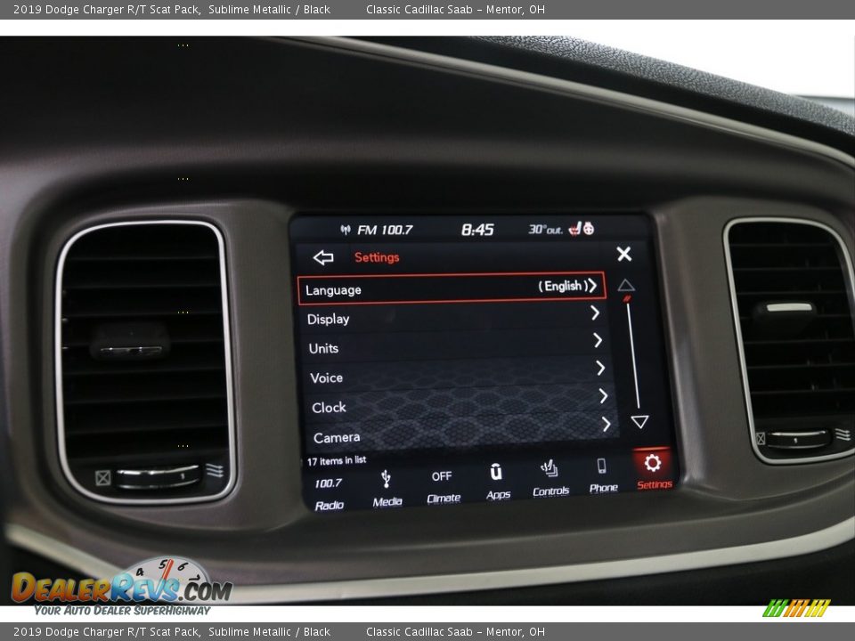 Controls of 2019 Dodge Charger R/T Scat Pack Photo #17