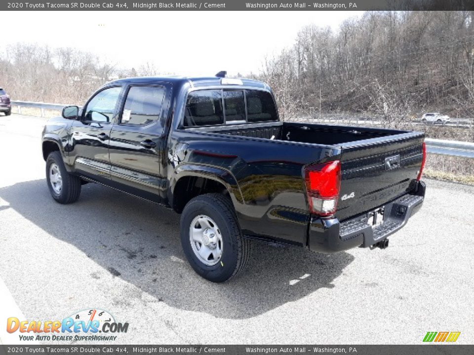 2020 Toyota Tacoma SR Double Cab 4x4 Midnight Black Metallic / Cement Photo #2