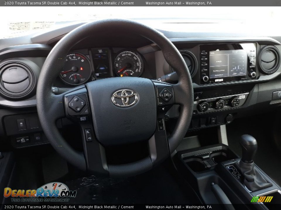 2020 Toyota Tacoma SR Double Cab 4x4 Midnight Black Metallic / Cement Photo #3