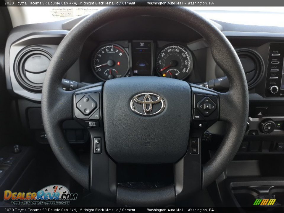 2020 Toyota Tacoma SR Double Cab 4x4 Midnight Black Metallic / Cement Photo #4