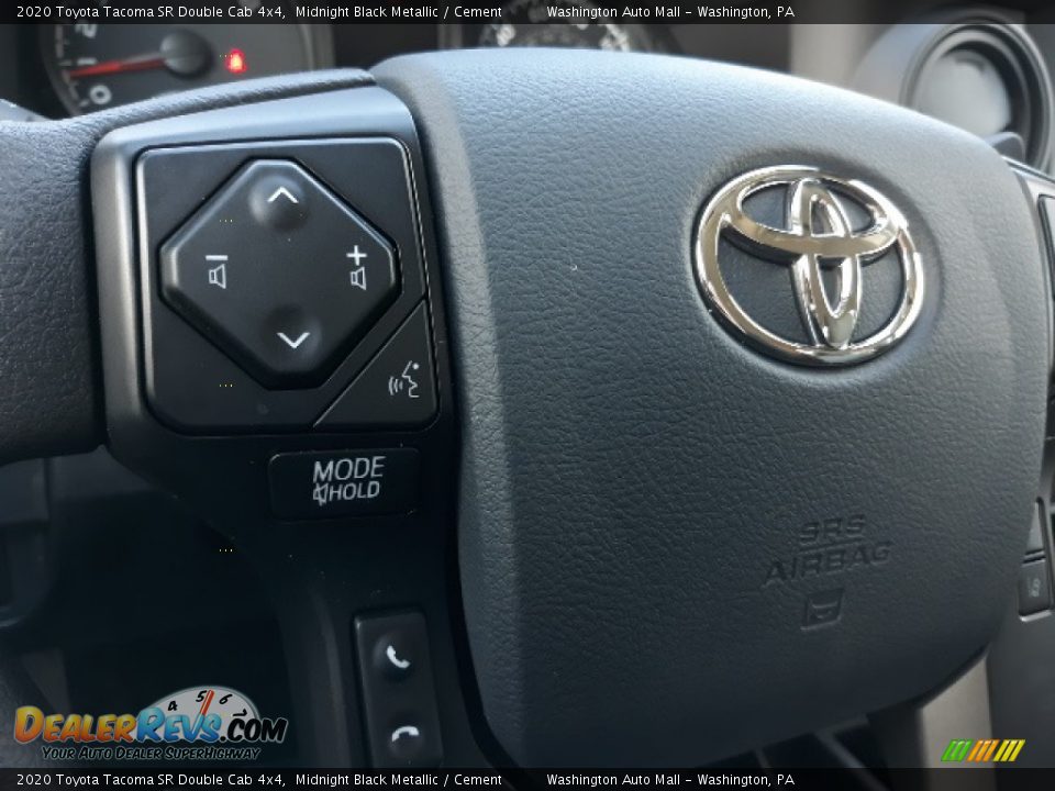 2020 Toyota Tacoma SR Double Cab 4x4 Midnight Black Metallic / Cement Photo #5