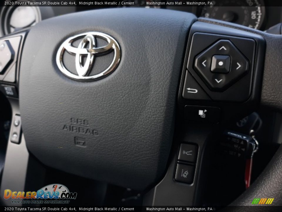 2020 Toyota Tacoma SR Double Cab 4x4 Midnight Black Metallic / Cement Photo #6
