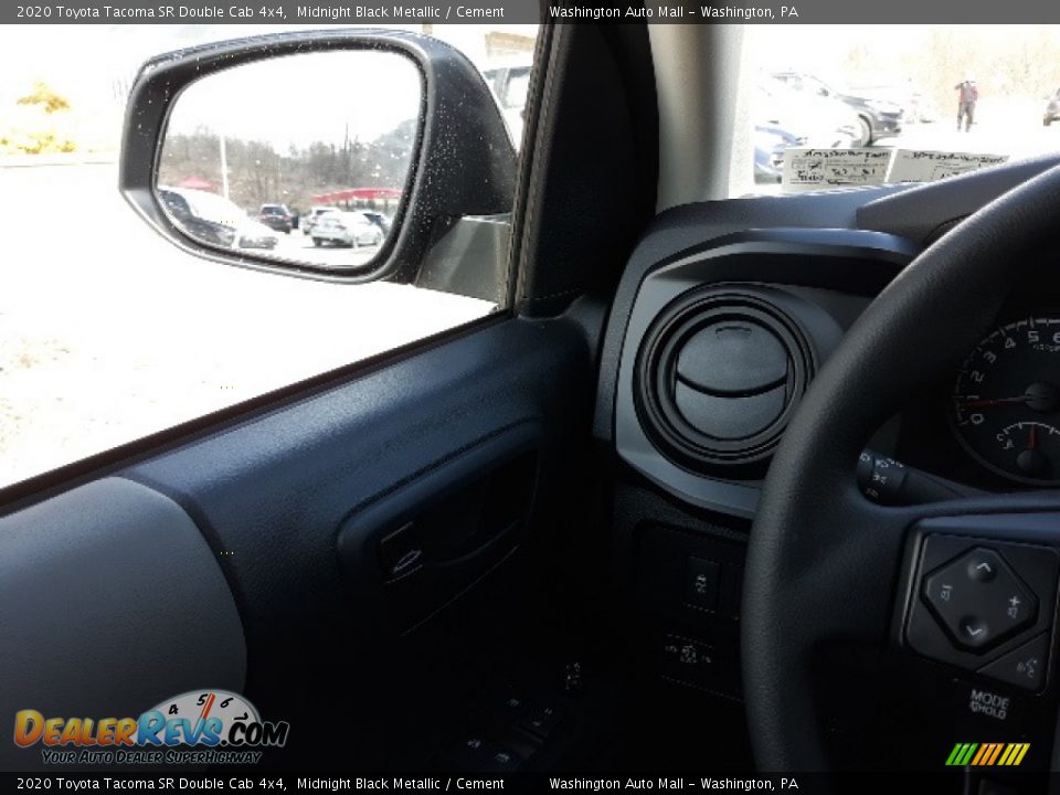 2020 Toyota Tacoma SR Double Cab 4x4 Midnight Black Metallic / Cement Photo #7