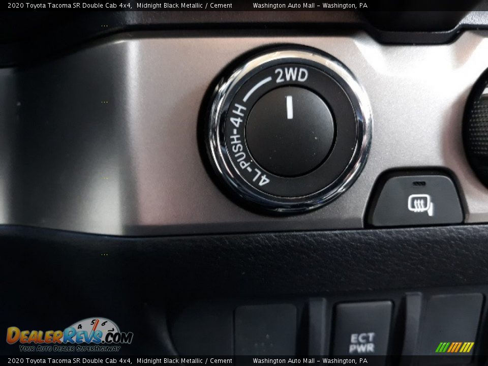2020 Toyota Tacoma SR Double Cab 4x4 Midnight Black Metallic / Cement Photo #11