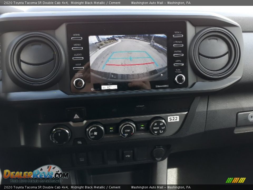 2020 Toyota Tacoma SR Double Cab 4x4 Midnight Black Metallic / Cement Photo #13