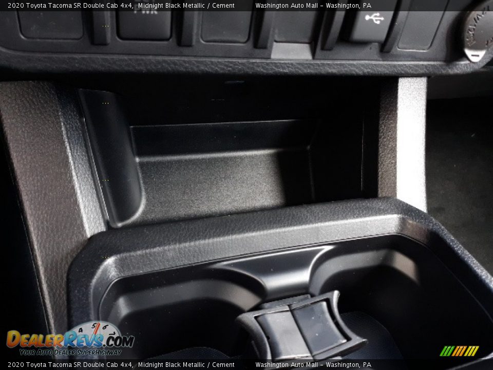 2020 Toyota Tacoma SR Double Cab 4x4 Midnight Black Metallic / Cement Photo #15