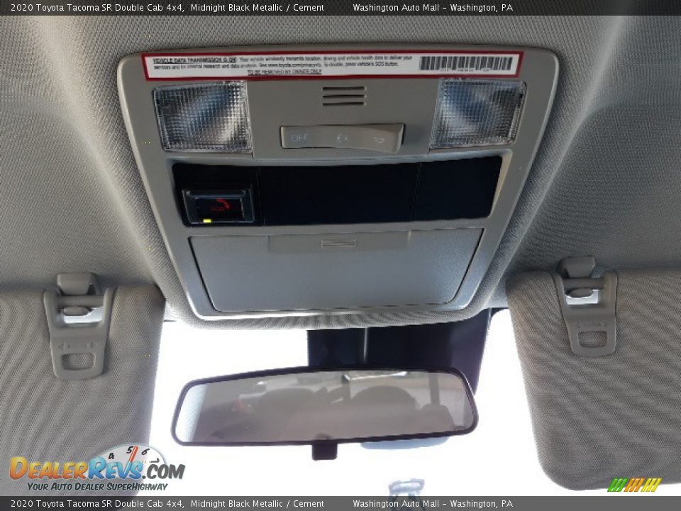 2020 Toyota Tacoma SR Double Cab 4x4 Midnight Black Metallic / Cement Photo #21
