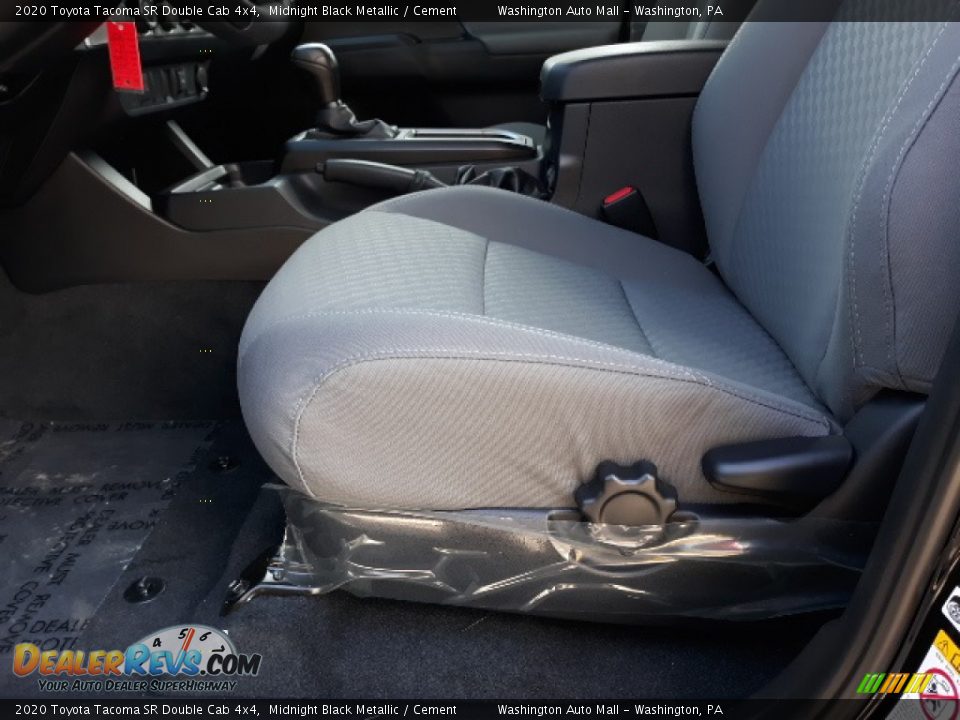 2020 Toyota Tacoma SR Double Cab 4x4 Midnight Black Metallic / Cement Photo #25