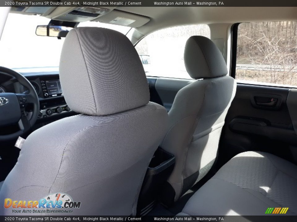 2020 Toyota Tacoma SR Double Cab 4x4 Midnight Black Metallic / Cement Photo #28