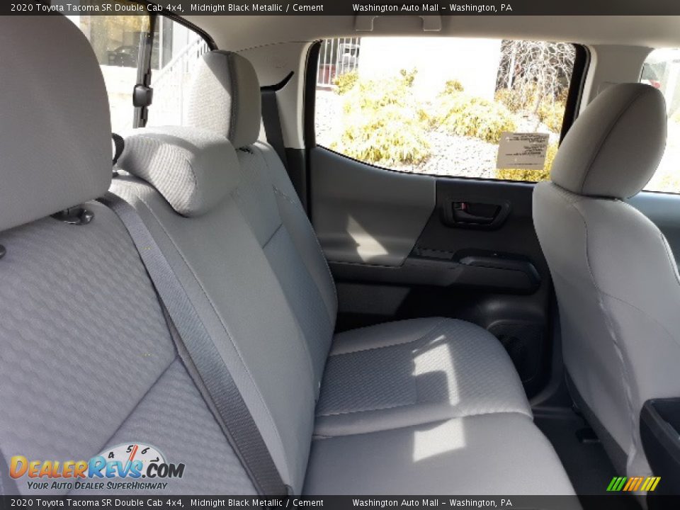 2020 Toyota Tacoma SR Double Cab 4x4 Midnight Black Metallic / Cement Photo #34