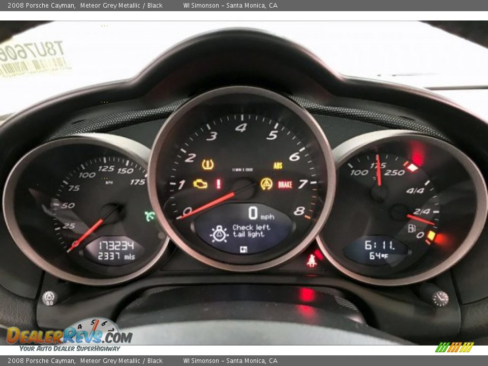 2008 Porsche Cayman Meteor Grey Metallic / Black Photo #17