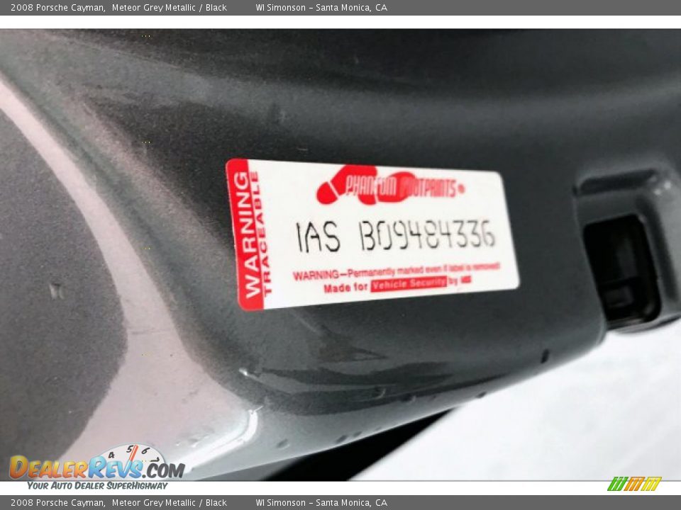 2008 Porsche Cayman Meteor Grey Metallic / Black Photo #20
