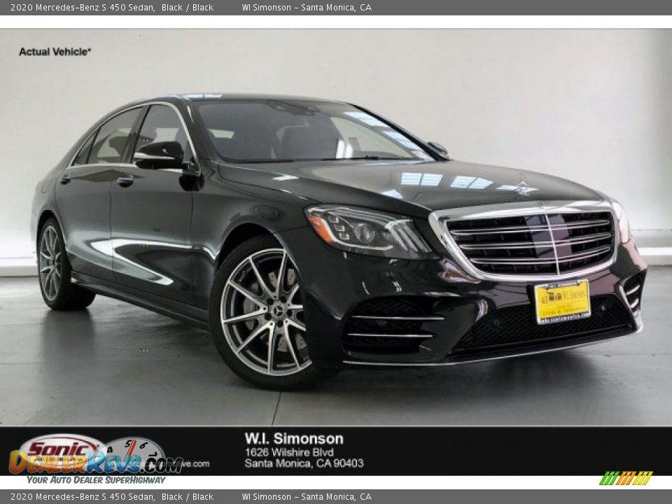 2020 Mercedes-Benz S 450 Sedan Black / Black Photo #1