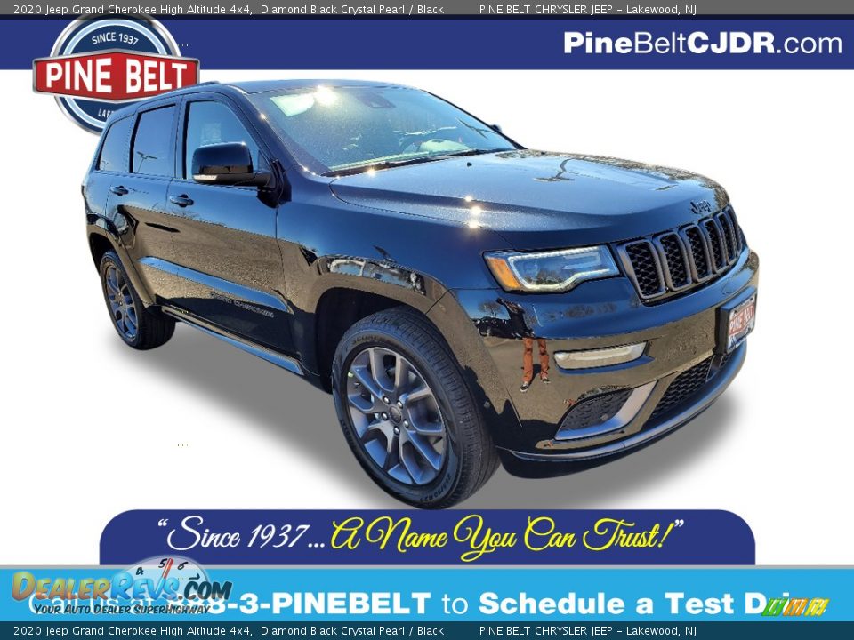 2020 Jeep Grand Cherokee High Altitude 4x4 Diamond Black Crystal Pearl / Black Photo #1