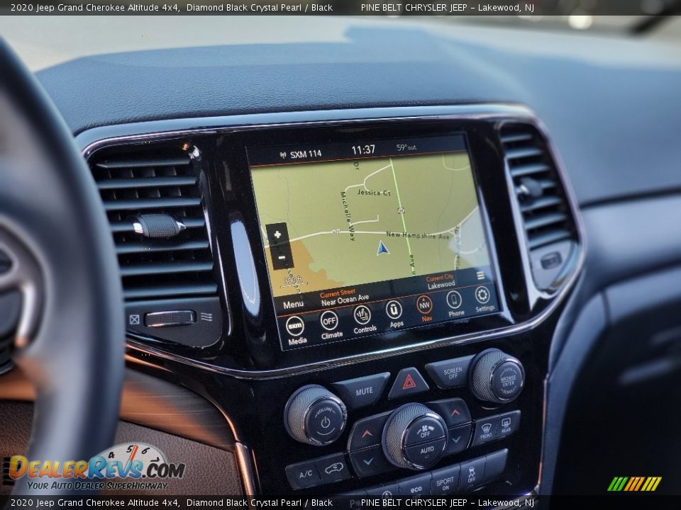 2020 Jeep Grand Cherokee Altitude 4x4 Diamond Black Crystal Pearl / Black Photo #12