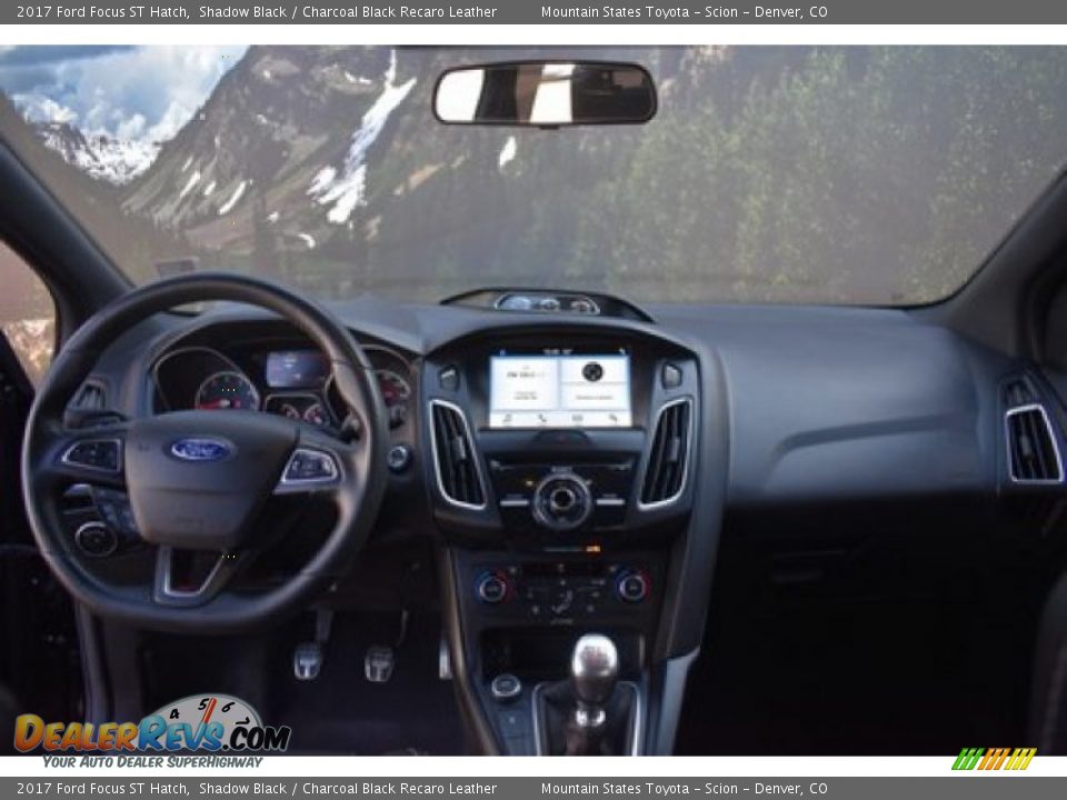 2017 Ford Focus ST Hatch Shadow Black / Charcoal Black Recaro Leather Photo #13