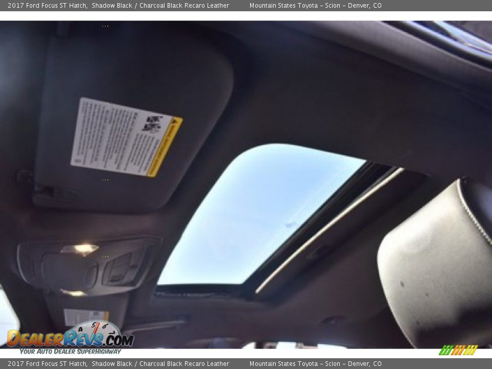 2017 Ford Focus ST Hatch Shadow Black / Charcoal Black Recaro Leather Photo #14