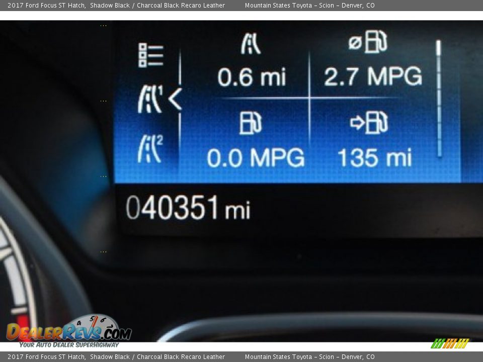 2017 Ford Focus ST Hatch Shadow Black / Charcoal Black Recaro Leather Photo #29