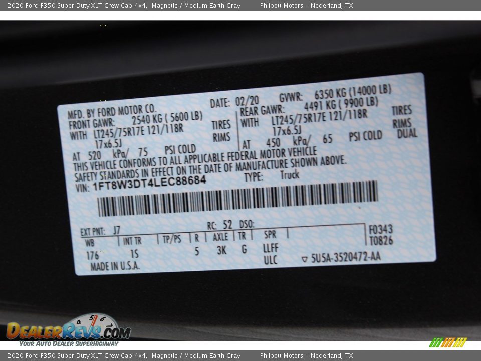 2020 Ford F350 Super Duty XLT Crew Cab 4x4 Magnetic / Medium Earth Gray Photo #23