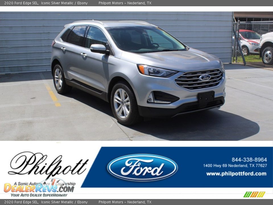 2020 Ford Edge SEL Iconic Silver Metallic / Ebony Photo #1