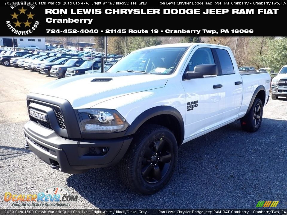 2020 Ram 1500 Classic Warlock Quad Cab 4x4 Bright White / Black/Diesel Gray Photo #1