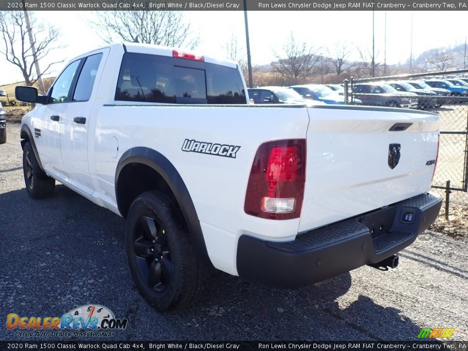 2020 Ram 1500 Classic Warlock Quad Cab 4x4 Bright White / Black/Diesel Gray Photo #3