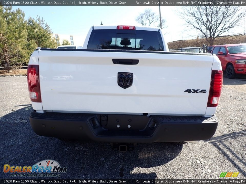 2020 Ram 1500 Classic Warlock Quad Cab 4x4 Bright White / Black/Diesel Gray Photo #4