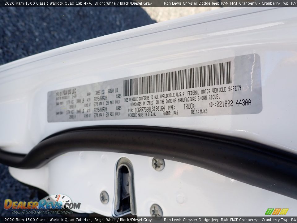 2020 Ram 1500 Classic Warlock Quad Cab 4x4 Bright White / Black/Diesel Gray Photo #16