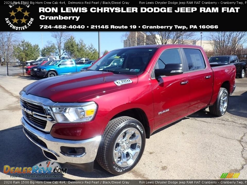 2020 Ram 1500 Big Horn Crew Cab 4x4 Delmonico Red Pearl / Black/Diesel Gray Photo #1