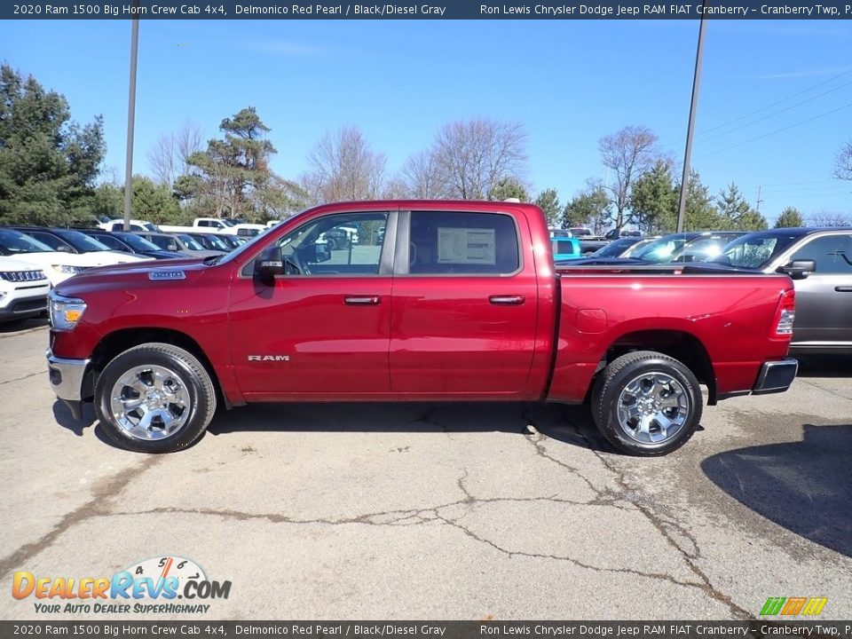 2020 Ram 1500 Big Horn Crew Cab 4x4 Delmonico Red Pearl / Black/Diesel Gray Photo #3