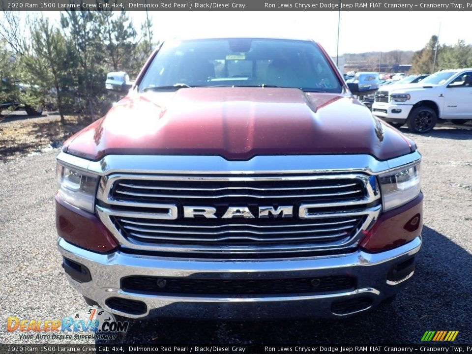 2020 Ram 1500 Laramie Crew Cab 4x4 Delmonico Red Pearl / Black/Diesel Gray Photo #8