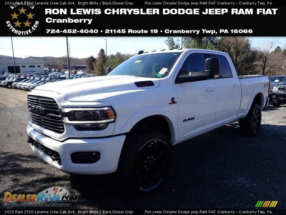 2020 Ram 2500 Laramie Crew Cab 4x4 Bright White / Black/Diesel Gray Photo #1