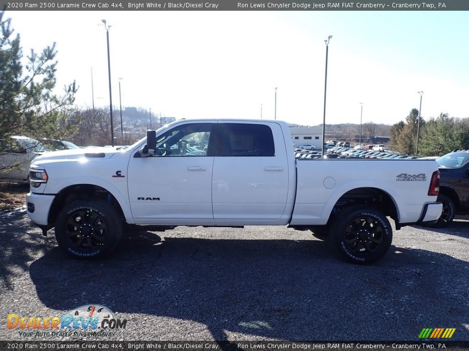 2020 Ram 2500 Laramie Crew Cab 4x4 Bright White / Black/Diesel Gray Photo #2