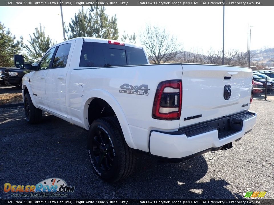 2020 Ram 2500 Laramie Crew Cab 4x4 Bright White / Black/Diesel Gray Photo #3