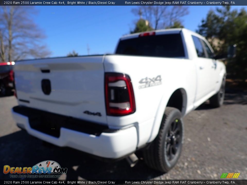 2020 Ram 2500 Laramie Crew Cab 4x4 Bright White / Black/Diesel Gray Photo #4