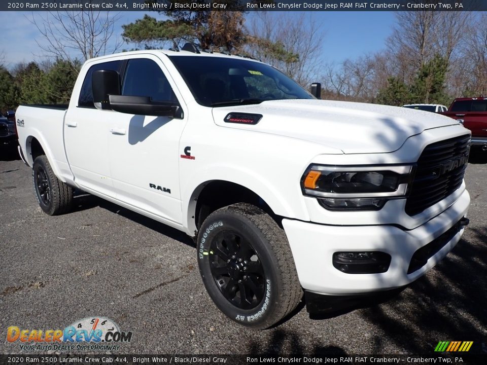 2020 Ram 2500 Laramie Crew Cab 4x4 Bright White / Black/Diesel Gray Photo #6