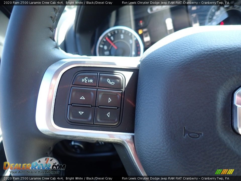 2020 Ram 2500 Laramie Crew Cab 4x4 Bright White / Black/Diesel Gray Photo #17
