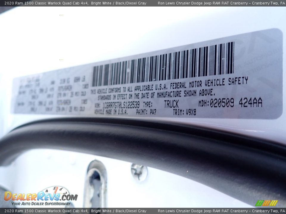 2020 Ram 1500 Classic Warlock Quad Cab 4x4 Bright White / Black/Diesel Gray Photo #11