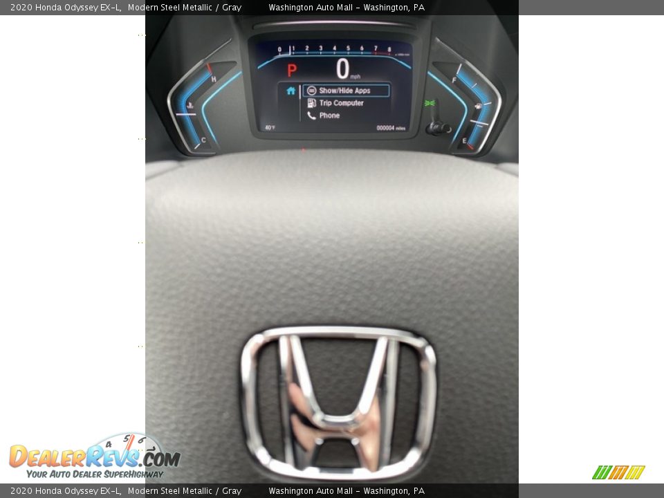 2020 Honda Odyssey EX-L Modern Steel Metallic / Gray Photo #28