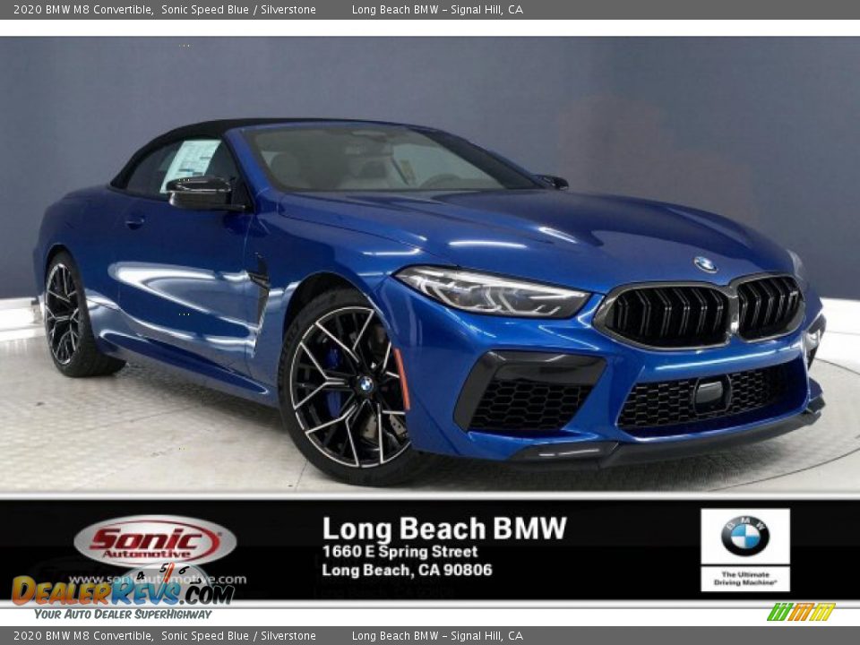 2020 BMW M8 Convertible Sonic Speed Blue / Silverstone Photo #1