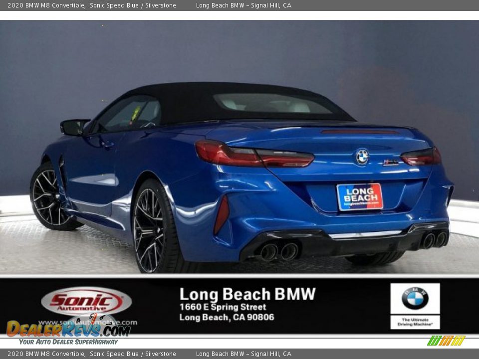 2020 BMW M8 Convertible Sonic Speed Blue / Silverstone Photo #2