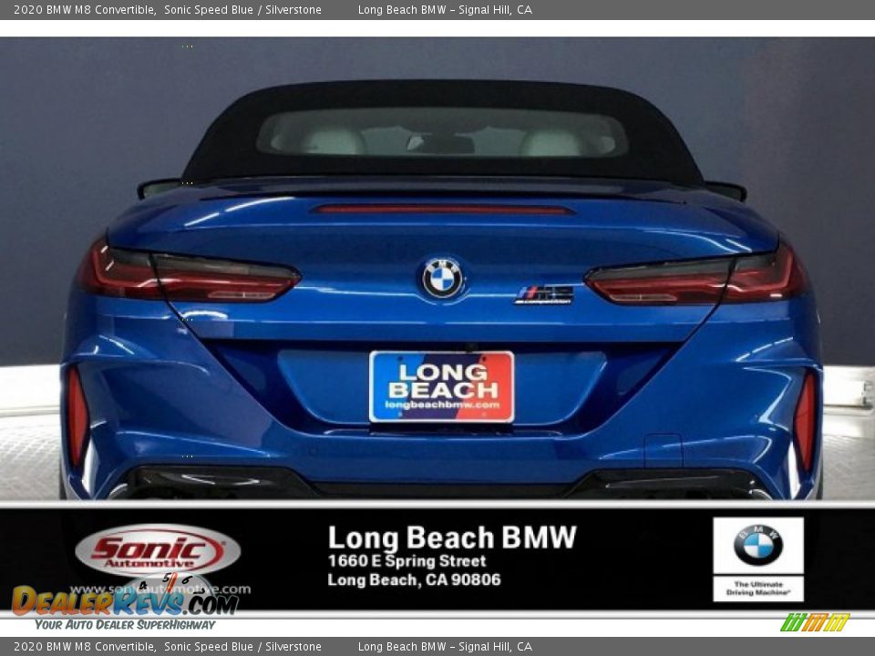 2020 BMW M8 Convertible Sonic Speed Blue / Silverstone Photo #3