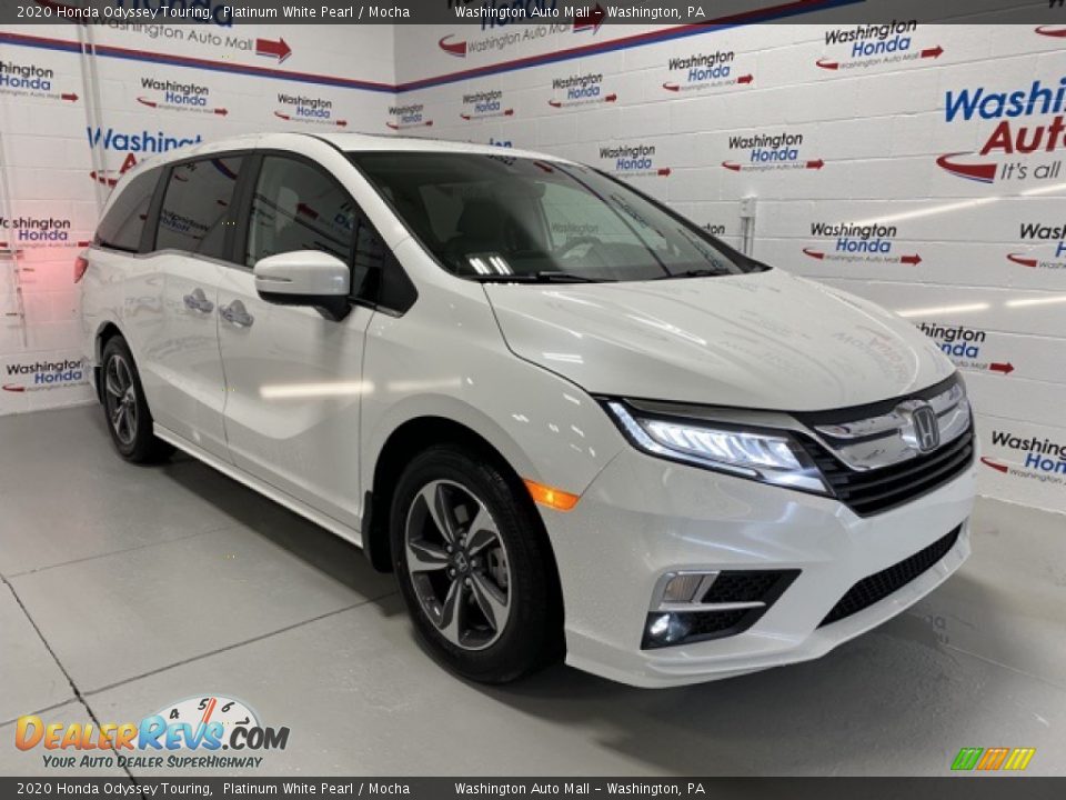 2020 Honda Odyssey Touring Platinum White Pearl / Mocha Photo #2