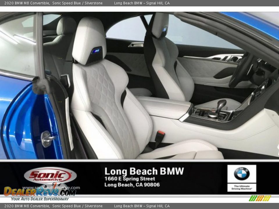 2020 BMW M8 Convertible Sonic Speed Blue / Silverstone Photo #7