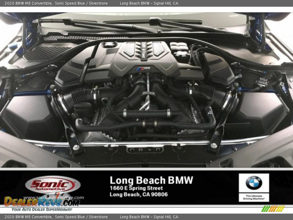 2020 BMW M8 Convertible Sonic Speed Blue / Silverstone Photo #8