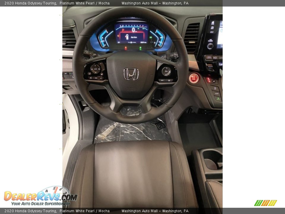 2020 Honda Odyssey Touring Platinum White Pearl / Mocha Photo #13