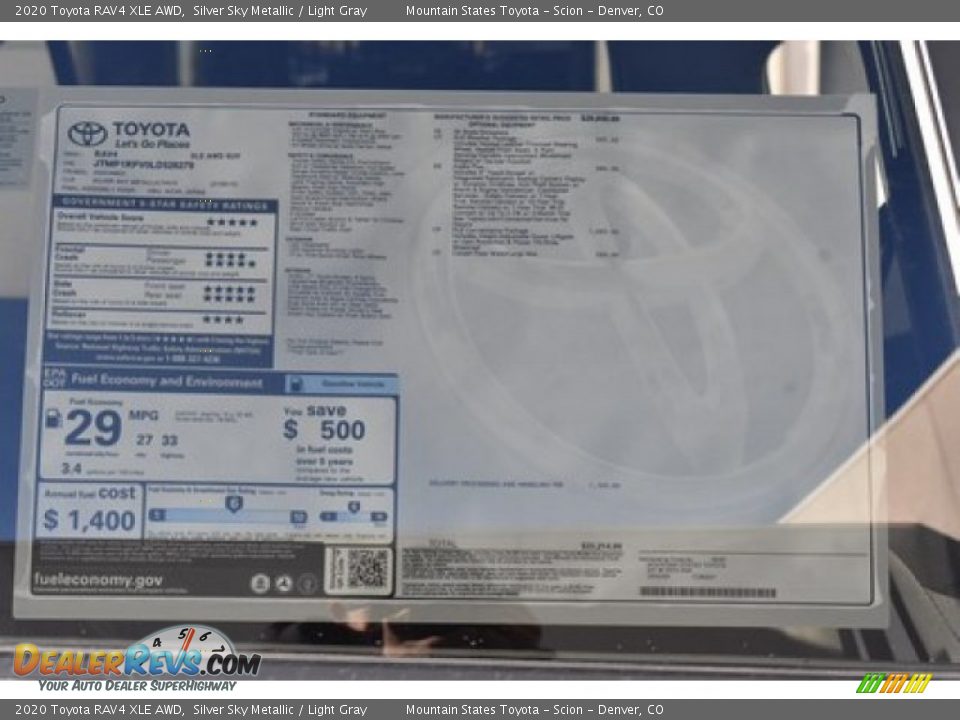 2020 Toyota RAV4 XLE AWD Silver Sky Metallic / Light Gray Photo #11